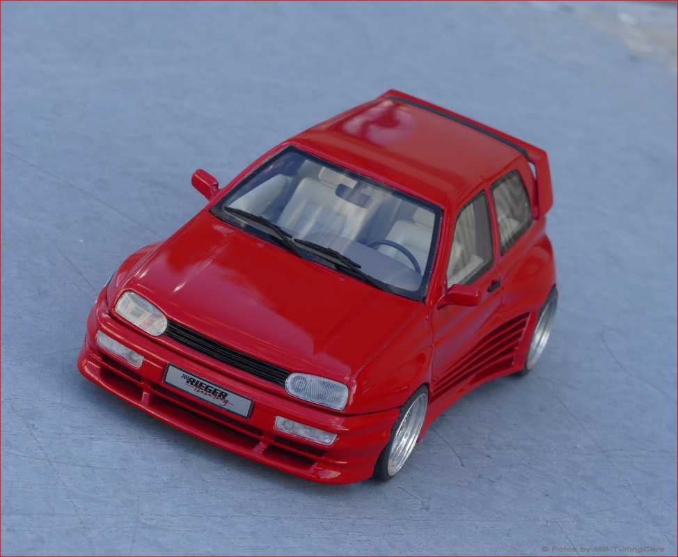 1:18 VW Golf 3 MK3 VR6 Syncro RIEGER GTO RED EDITION inkl VITRINE